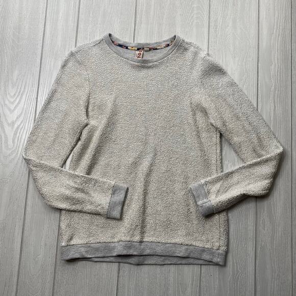 Dolan Anthropologie Women's Silver & White Crewneck Pullover Sweater Size Small - Picture 3 of 10